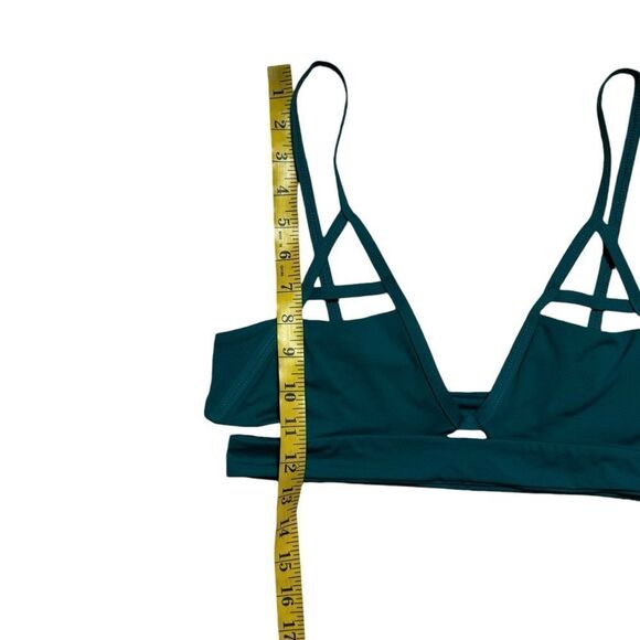 Tavik Swimwear Dark Teal Green Double Lined Bikini Top - Picture 11 of 11